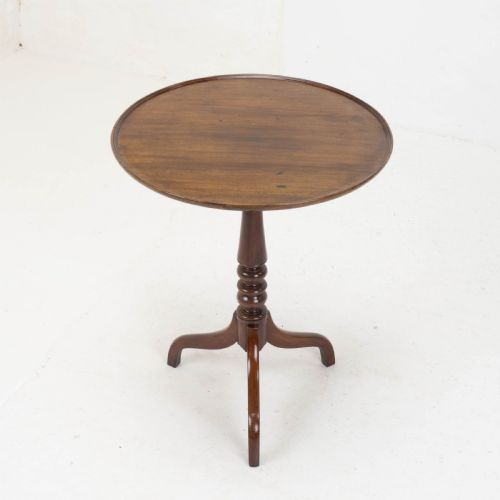 GEORGIAN MAHOGANY DISH TILT TOP TRIPOD SIDE OCCASIONAL TABLE C1800 GEORGE III - ADDITIONAL PHOTO 14