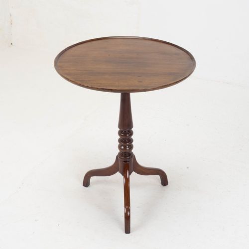 GEORGIAN MAHOGANY DISH TILT TOP TRIPOD SIDE OCCASIONAL TABLE C1800 GEORGE III - ADDITIONAL PHOTO 15