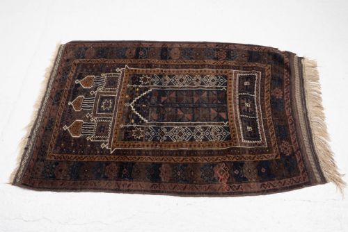 AFGHAN BALUCH PRAYER RUG C1900 5'65X3'5 169X104CM ORIENTAL - ADDITIONAL PHOTO 5