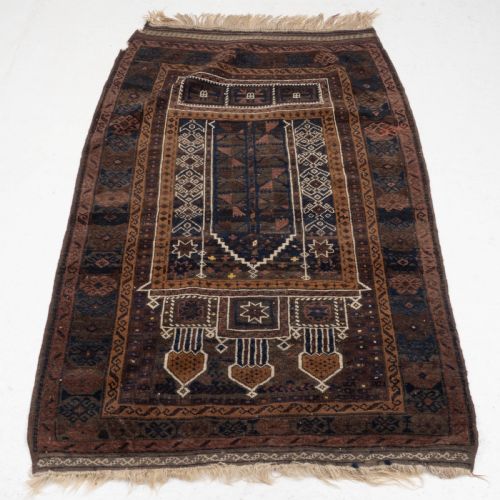 AFGHAN BALUCH PRAYER RUG C1900 5'65X3'5 169X104CM ORIENTAL - ADDITIONAL PHOTO 2