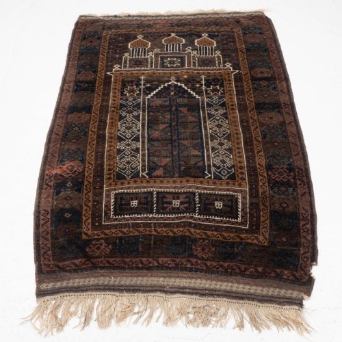 afghan baluch prayer rug c1900 5'65x3'5 169x104cm oriental - CATEGORY: ANTIQUE RUGS - DATED 1900
