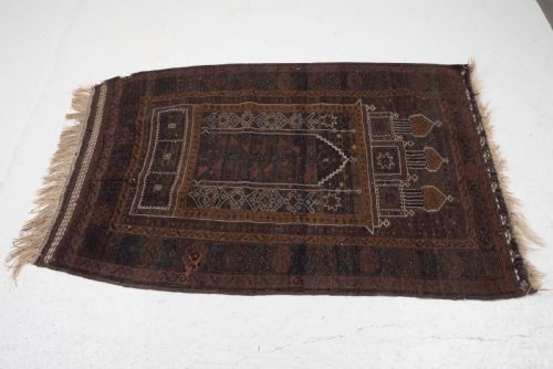 AFGHAN BALUCH PRAYER RUG C1900 5'65X3'5 169X104CM ORIENTAL - ADDITIONAL PHOTO 8