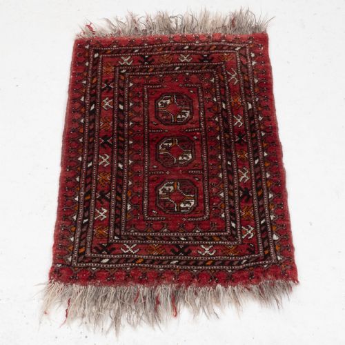 AFGHAN TEKKE EMIRATE BUKHARA SMALL RUG 2'8 X 1'8 C1940 81X51CM ORIENTAL - ADDITIONAL PHOTO 2