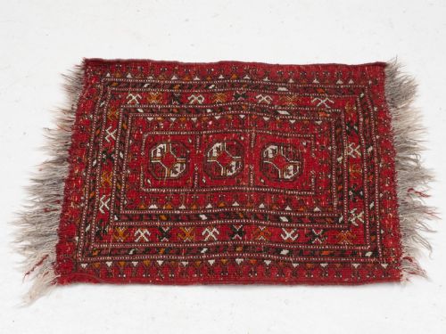 AFGHAN TEKKE EMIRATE BUKHARA SMALL RUG 2'8 X 1'8 C1940 81X51CM ORIENTAL - ADDITIONAL PHOTO 5