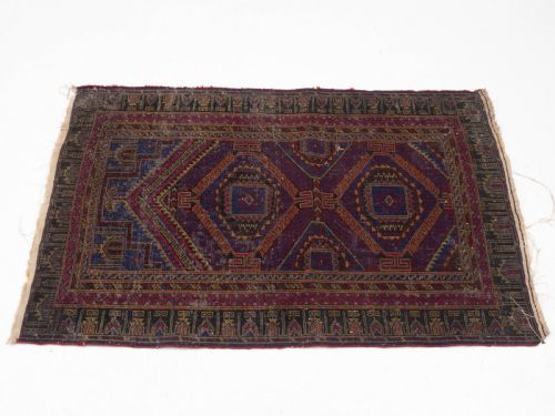 AFGHAN BALUCH PRAYER RUG C1930 4'5 X 2'8 1335X81CM PERSIAN - ADDITIONAL PHOTO 7