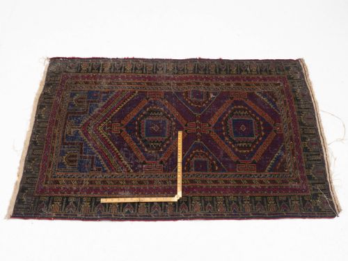 AFGHAN BALUCH PRAYER RUG C1930 4'5 X 2'8 1335X81CM PERSIAN - ADDITIONAL PHOTO 9
