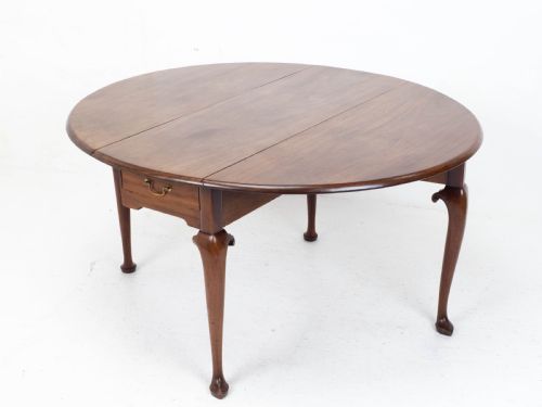 IRISH GEORGE II MAHOGANY DROP LEAF OVAL DINING TABLE MID C18TH GEORGIAN - ADDITIONAL PHOTO 1