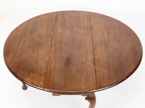IRISH GEORGE II MAHOGANY DROP LEAF OVAL DINING TABLE MID C18TH GEORGIAN - ADDITIONAL PHOTO 3
