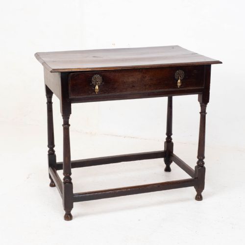 EARLY C18TH GEORGE I OAK COUNTRY SIDE TABLE WITH DRAWER GEORGIAN - ADDITIONAL PHOTO 4