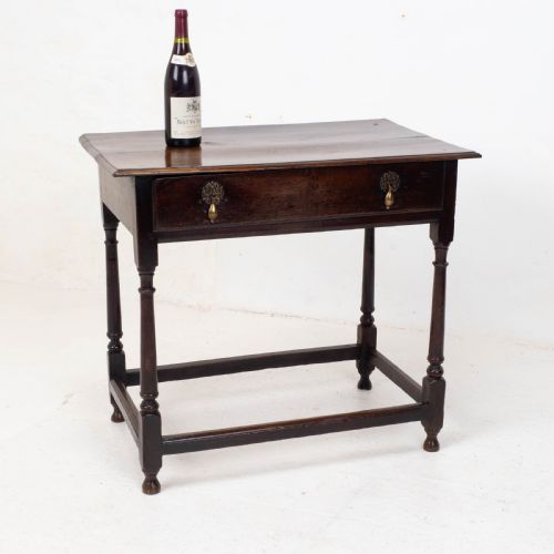 EARLY C18TH GEORGE I OAK COUNTRY SIDE TABLE WITH DRAWER GEORGIAN - ADDITIONAL PHOTO 5