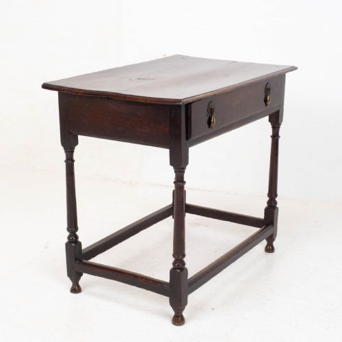 EARLY C18TH GEORGE I OAK COUNTRY SIDE TABLE WITH DRAWER GEORGIAN - ADDITIONAL PHOTO 9
