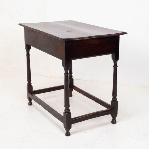 EARLY C18TH GEORGE I OAK COUNTRY SIDE TABLE WITH DRAWER GEORGIAN - ADDITIONAL PHOTO 11