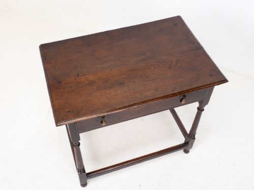 EARLY C18TH GEORGE I OAK COUNTRY SIDE TABLE WITH DRAWER GEORGIAN - ADDITIONAL PHOTO 13