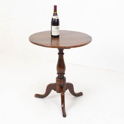 COUNTRY GEORGE III ELM WINE TRIPOD TABLE C1770 GEORGIAN SIDE OCCASIONAL - ADDITIONAL PHOTO 1