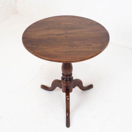 COUNTRY GEORGE III ELM WINE TRIPOD TABLE C1770 GEORGIAN SIDE OCCASIONAL - ADDITIONAL PHOTO 4