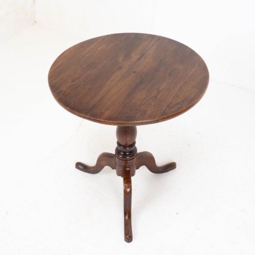 COUNTRY GEORGE III ELM WINE TRIPOD TABLE C1770 GEORGIAN SIDE OCCASIONAL - ADDITIONAL PHOTO 5