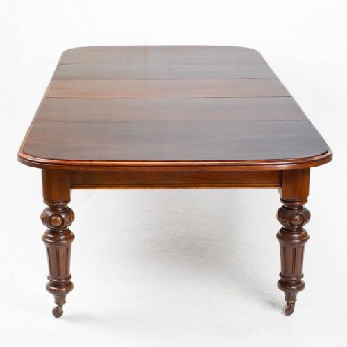 VICTORIAN 10FT 12 SEATER MAHOGANY EXTENDING DINING TABLE C1870 JOSEPH FITTER - ADDITIONAL PHOTO 2