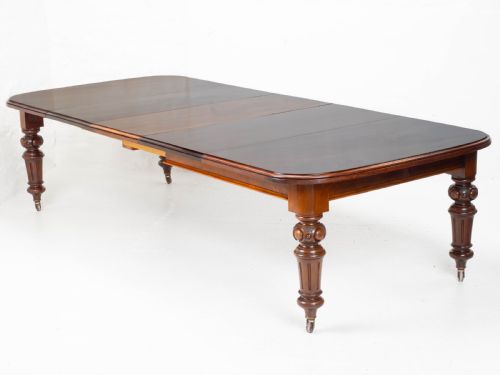 VICTORIAN 10FT 12 SEATER MAHOGANY EXTENDING DINING TABLE C1870 JOSEPH FITTER - ADDITIONAL PHOTO 4