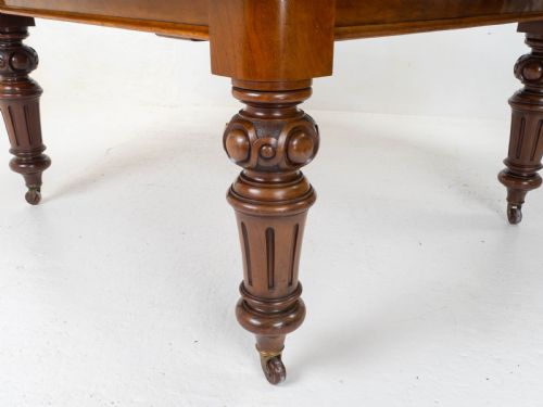 VICTORIAN 10FT 12 SEATER MAHOGANY EXTENDING DINING TABLE C1870 JOSEPH FITTER - ADDITIONAL PHOTO 12
