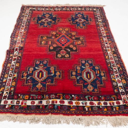 afshar tribal persian handwoven rug 7'7x5' 232x153cm carpet - CATEGORY: ANTIQUE RUGS - DATED 1920