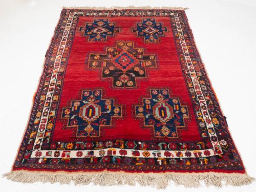 AFSHAR TRIBAL PERSIAN HANDWOVEN RUG 7'7X5' 232X153CM CARPET - ADDITIONAL PHOTO 5