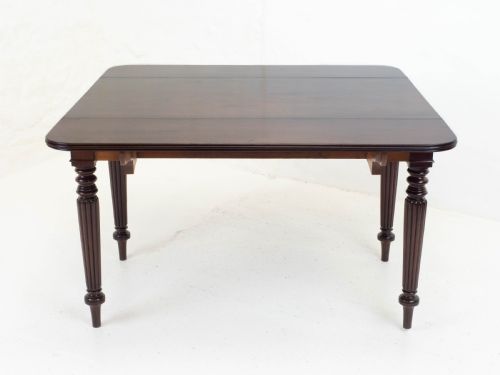 REGENCY MAHOGANY PLUM PUDDING PEMBROKE DROP LEAF BREAKFAST DINING TABLE - ADDITIONAL PHOTO 5