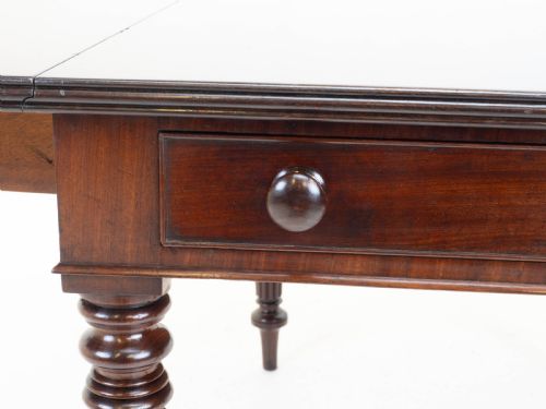 REGENCY MAHOGANY PLUM PUDDING PEMBROKE DROP LEAF BREAKFAST DINING TABLE - ADDITIONAL PHOTO 11