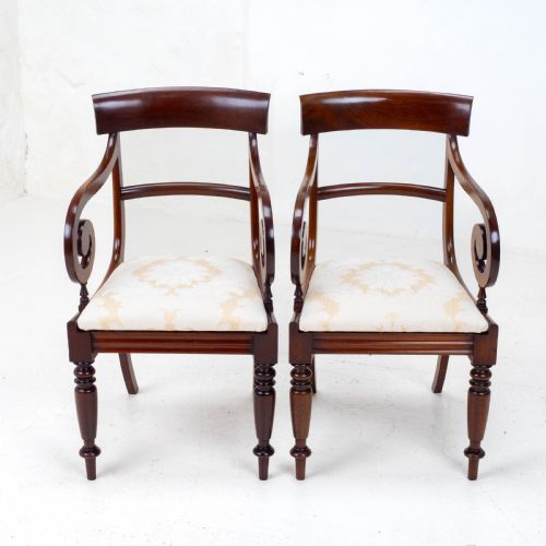 VICTORIAN SET OF 8 MAHOGANY BAR BACK DINING CHAIRS CARVERS C1850 - ADDITIONAL PHOTO 4