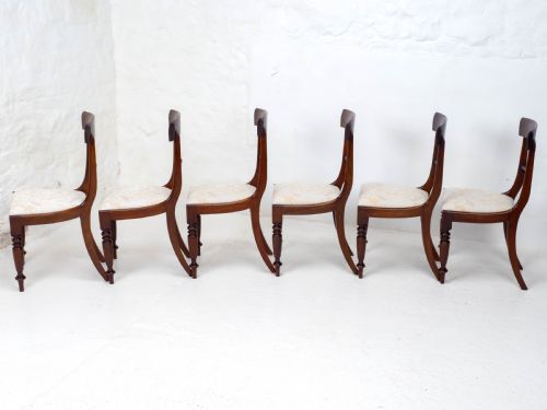 VICTORIAN SET OF 8 MAHOGANY BAR BACK DINING CHAIRS CARVERS C1850 - ADDITIONAL PHOTO 5