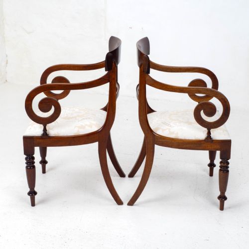 VICTORIAN SET OF 8 MAHOGANY BAR BACK DINING CHAIRS CARVERS C1850 - ADDITIONAL PHOTO 6