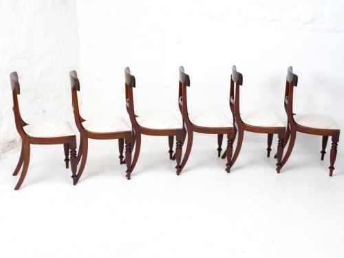 VICTORIAN SET OF 8 MAHOGANY BAR BACK DINING CHAIRS CARVERS C1850 - ADDITIONAL PHOTO 7