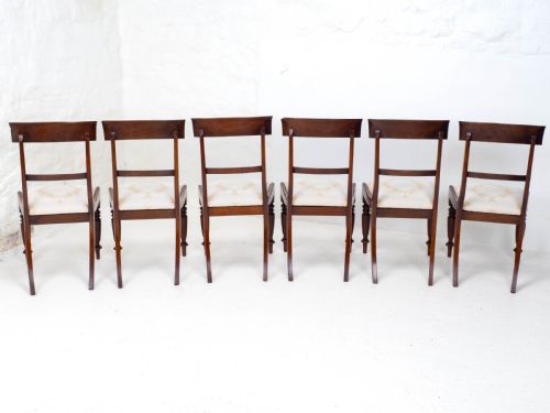 VICTORIAN SET OF 8 MAHOGANY BAR BACK DINING CHAIRS CARVERS C1850 - ADDITIONAL PHOTO 9