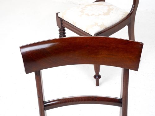 VICTORIAN SET OF 8 MAHOGANY BAR BACK DINING CHAIRS CARVERS C1850 - ADDITIONAL PHOTO 14