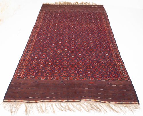 YOMUT TURKMEN PALLAS SOUMAK KILIM CARPET 367X185CM 12' X 6' RUG - ADDITIONAL PHOTO 1