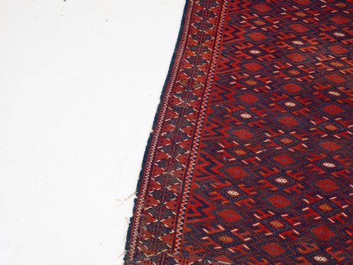 YOMUT TURKMEN PALLAS SOUMAK KILIM CARPET 367X185CM 12' X 6' RUG - ADDITIONAL PHOTO 6