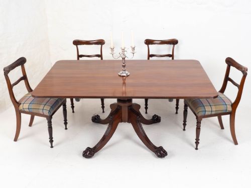 REGENCY MAHOGANY TILTTOP RECTANGULAR PAW CLAW BREAKFAST DINING TABLE C1810 - ADDITIONAL PHOTO 3
