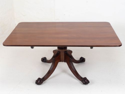 REGENCY MAHOGANY TILTTOP RECTANGULAR PAW CLAW BREAKFAST DINING TABLE C1810 - ADDITIONAL PHOTO 4