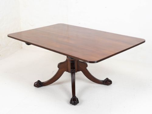 REGENCY MAHOGANY TILTTOP RECTANGULAR PAW CLAW BREAKFAST DINING TABLE C1810 - ADDITIONAL PHOTO 10