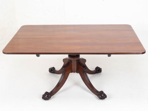 REGENCY MAHOGANY TILTTOP RECTANGULAR PAW CLAW BREAKFAST DINING TABLE C1810 - ADDITIONAL PHOTO 11