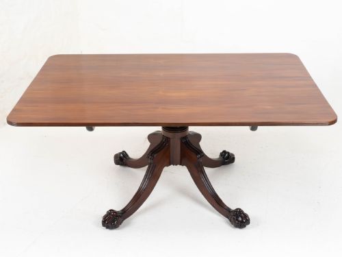 REGENCY MAHOGANY TILTTOP RECTANGULAR PAW CLAW BREAKFAST DINING TABLE C1810 - ADDITIONAL PHOTO 13