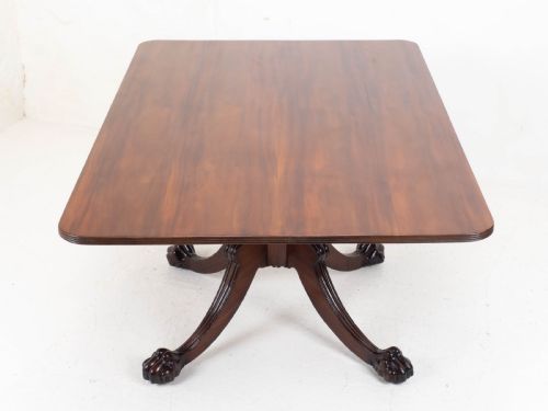 REGENCY MAHOGANY TILTTOP RECTANGULAR PAW CLAW BREAKFAST DINING TABLE C1810 - ADDITIONAL PHOTO 14