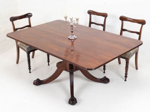 REGENCY MAHOGANY TILTTOP RECTANGULAR PAW CLAW BREAKFAST DINING TABLE C1810 - ADDITIONAL PHOTO 17