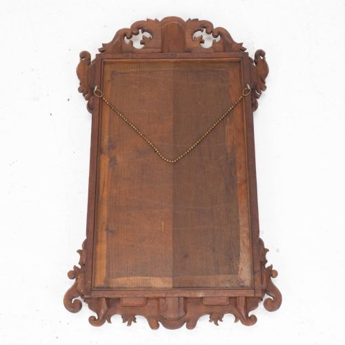 GEORGIAN FRETWORK MAHOGANY PIER GLASS WALL MIRROR C19TH GEORGE III CHIPPENDALE - ADDITIONAL PHOTO 6