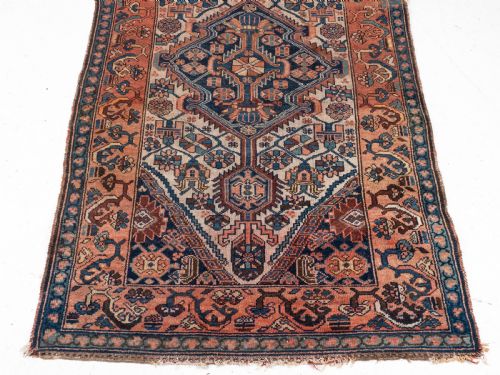 HAMADAN PERSIAN HANDWOVEN RUG 6'5 X 3'4 1945X102CM CARPET - ADDITIONAL PHOTO 4