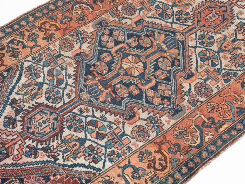 HAMADAN PERSIAN HANDWOVEN RUG 6'5 X 3'4 1945X102CM CARPET - ADDITIONAL PHOTO 6