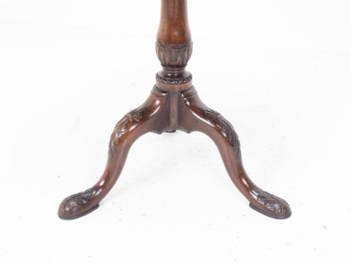 GEORGIAN PIECRUST EDGE CARVED MAHOGANY BIRDCAGE TILTTOP TRIPOD TABLE C1760 - ADDITIONAL PHOTO 9