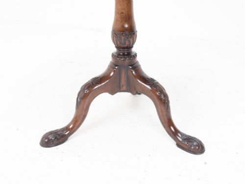 GEORGIAN PIECRUST EDGE CARVED MAHOGANY BIRDCAGE TILTTOP TRIPOD TABLE C1760 - ADDITIONAL PHOTO 13