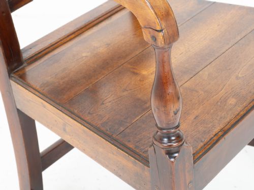 GEORGIAN FRUITWOOD COUNTRY CARVER ARMCHAIR C1800 GEORGE III FARMHOUSE - ADDITIONAL PHOTO 8