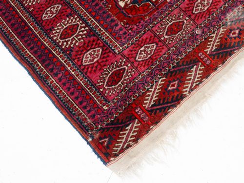 ANTIQUE TEKKE TURKMEN WEDDING RUG 4'5'X4' 135X122CM DOWRY MARRIAGE - ADDITIONAL PHOTO 5
