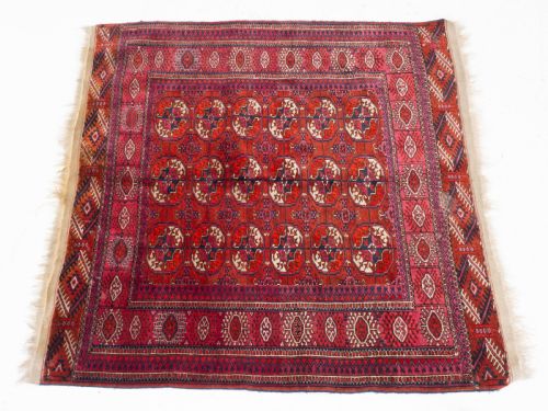ANTIQUE TEKKE TURKMEN WEDDING RUG 4'5'X4' 135X122CM DOWRY MARRIAGE - ADDITIONAL PHOTO 7
